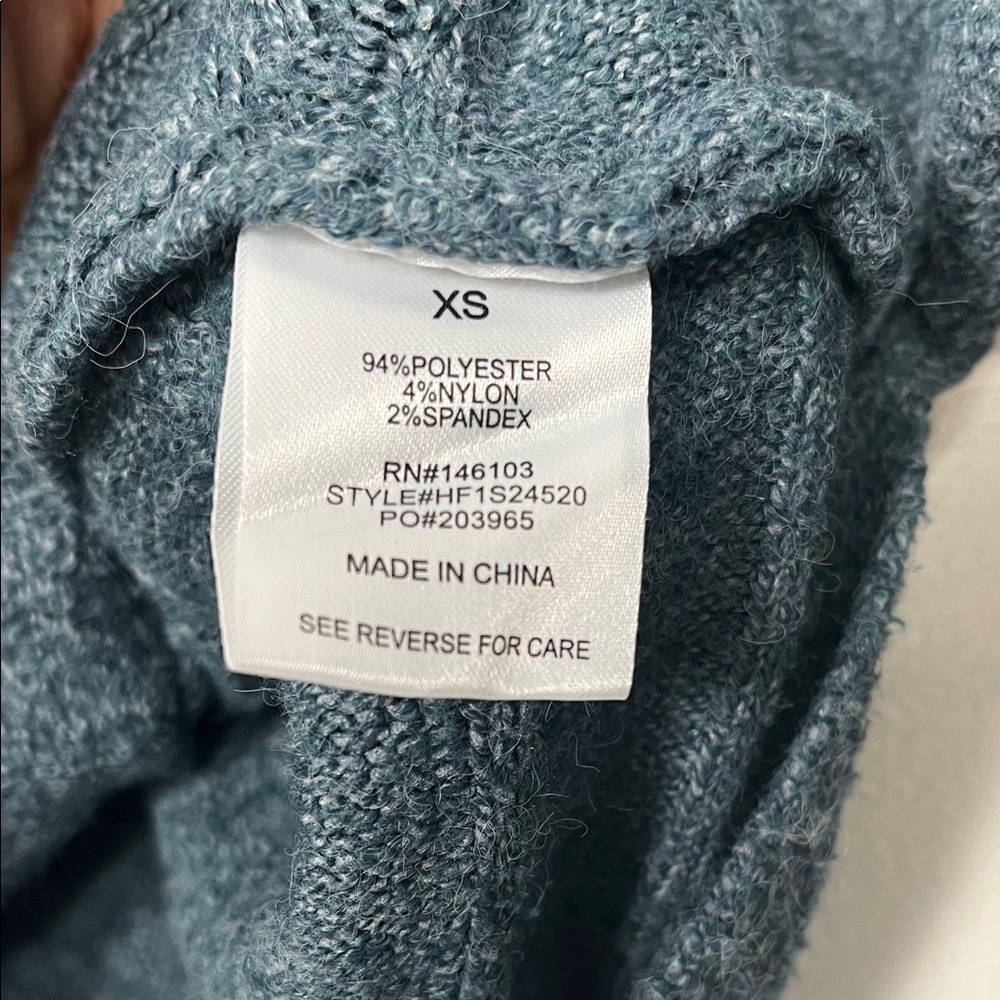 Hippie Rose Teal Crew Neck Sweater - Picture 6 of 8